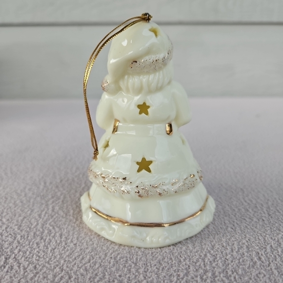 Formalities Baum Bros Potpourri Santa Claus Ornament 4" White Gold Trim Ceramic - Picture 4 of 10